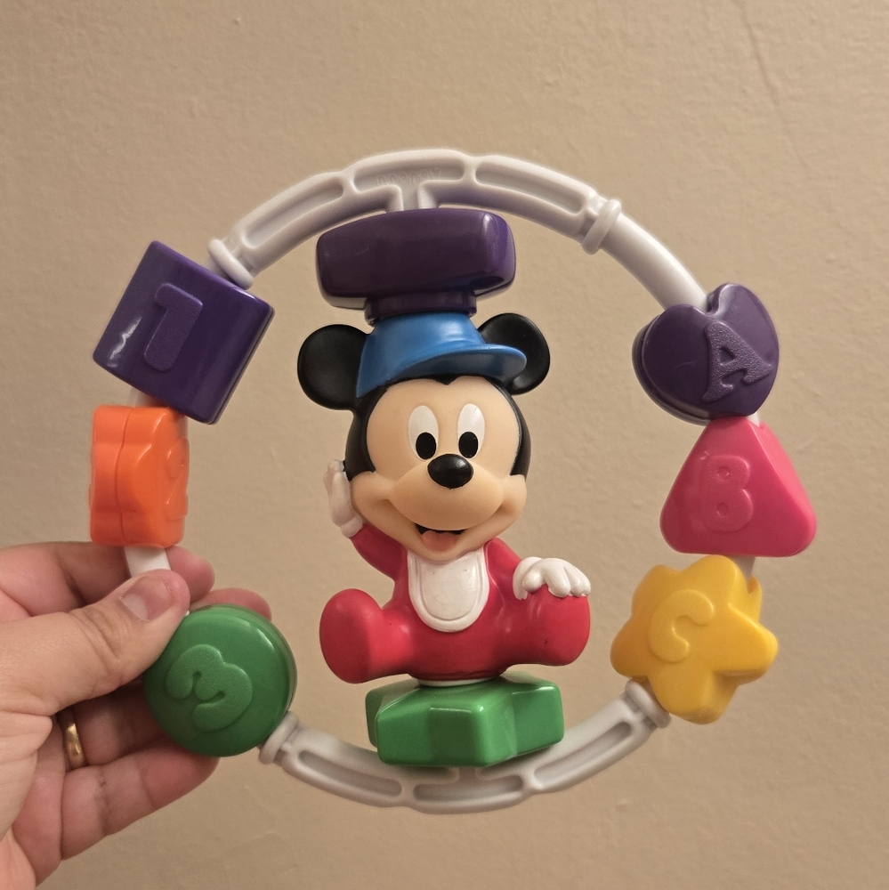 Vtg Disney Mickey Mouse Baby Toy